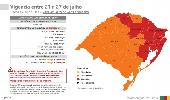 Oito regiões estão em bandeira vermelha no RS