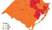 Mapa do distanciamento controlado tem seis regiões com bandeira vermelha no RS