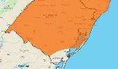 INMET EMITE ALERTA PARA RISCO DE TEMPORAL COM VENTO DE ATÉ 100 KM/H E GRANIZO EM QUASE TODO O RS NESTA SEXTA-FEIRA